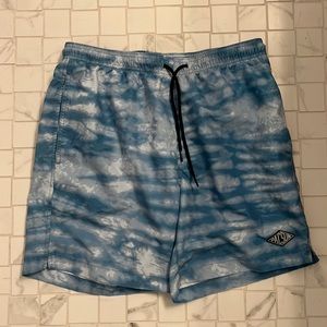 Mens Pacsun Tie Dye Swim Trunks